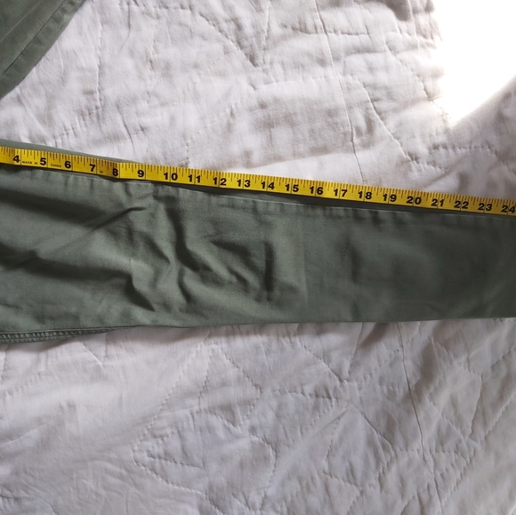 American Eagle high rise khaki green Cropped jeggings - Picture 5 of 9